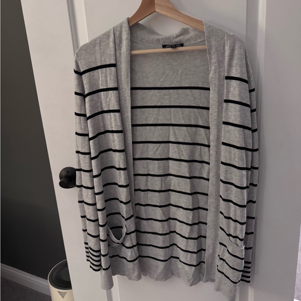 Express gray and black cardigan